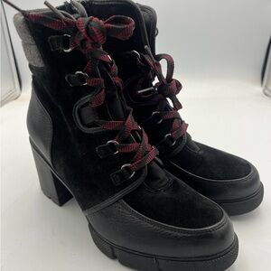 Naturalizer Myla black leather & suede waterproof ankle boot Women’s Size 9M NEW